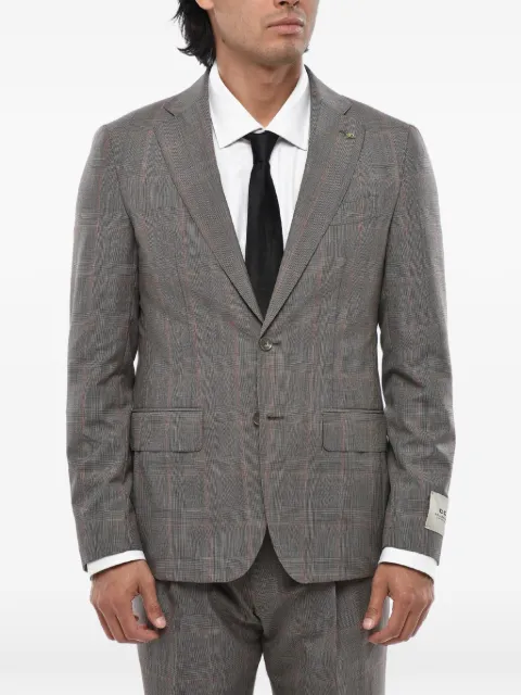 Corneliani checked wool suit