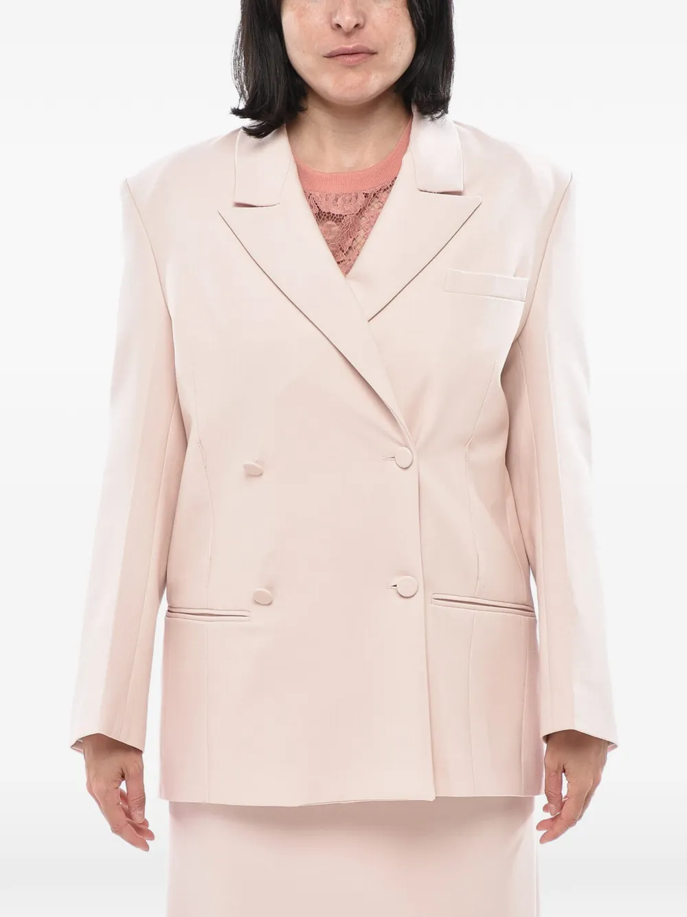 SUPER BLOND double-breasted blazer - Rosa