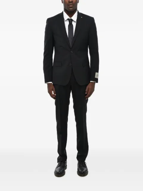 Corneliani single-breasted wool-blend suit