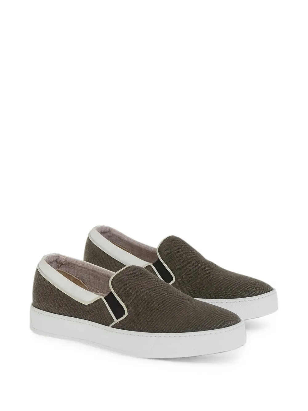 Corneliani slip-on sneakers Groen