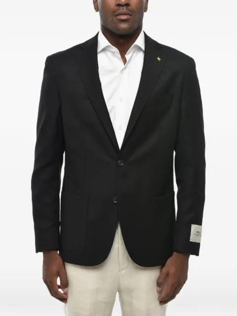 Corneliani herringbone single-breasted blazer