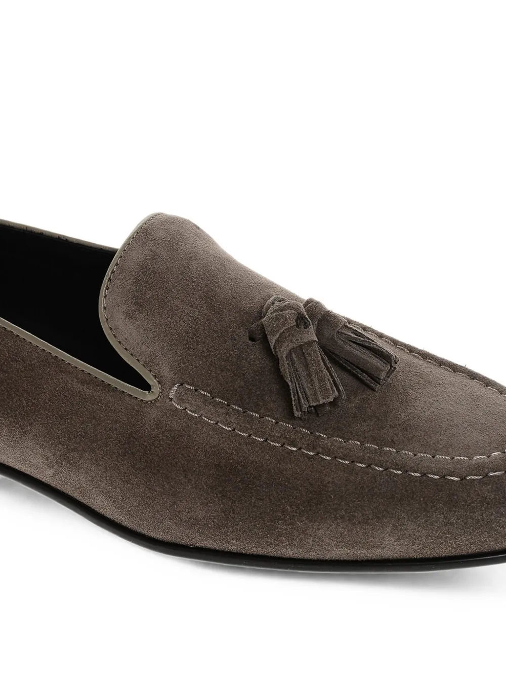 Corneliani tassel-detail suede loafers Grijs