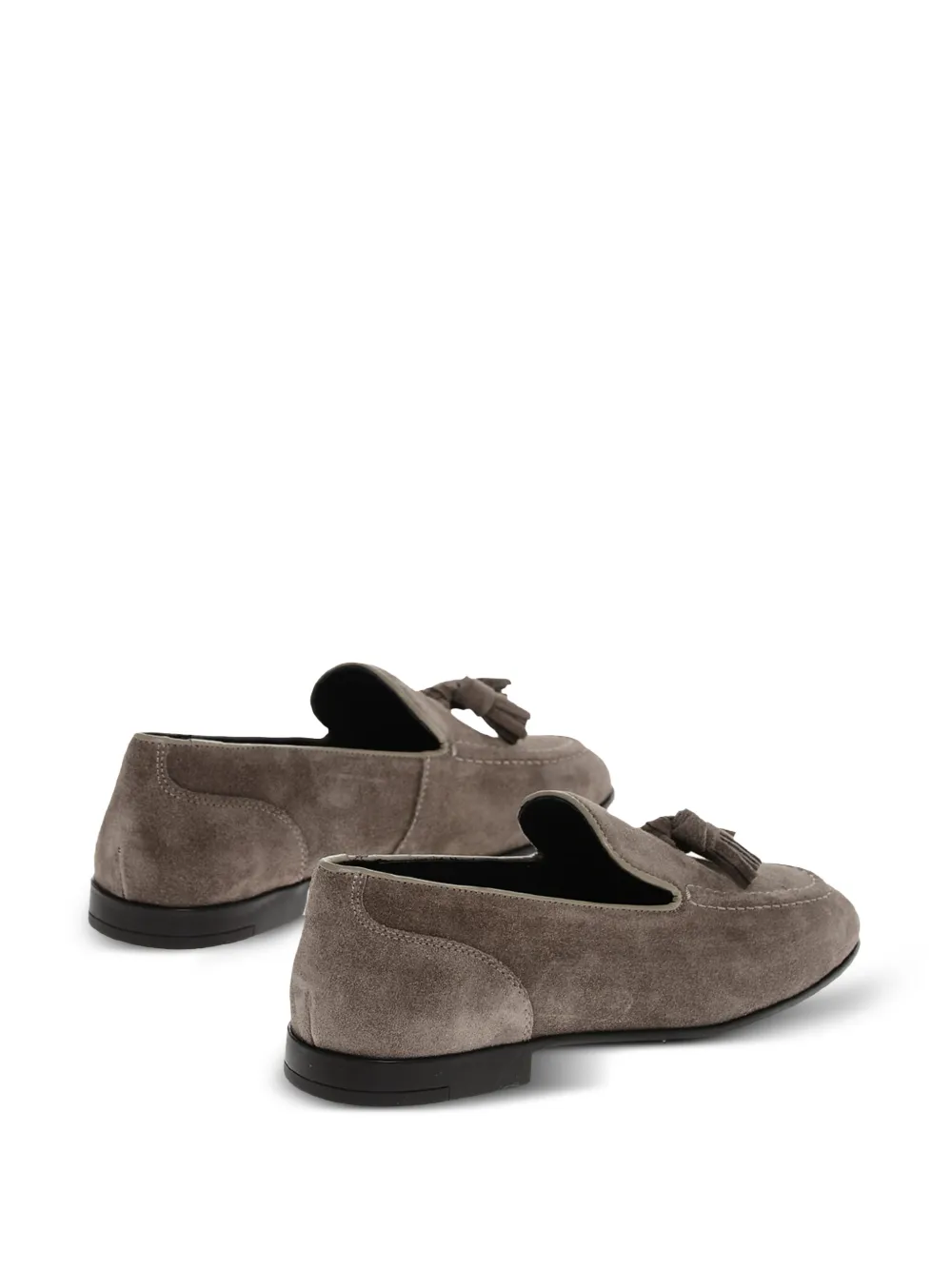 Corneliani tassel-detail suede loafers Grijs