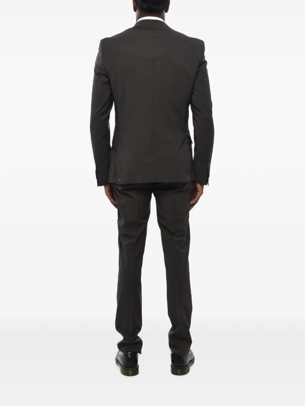 Corneliani single-breasted slim-fit suit Bruin