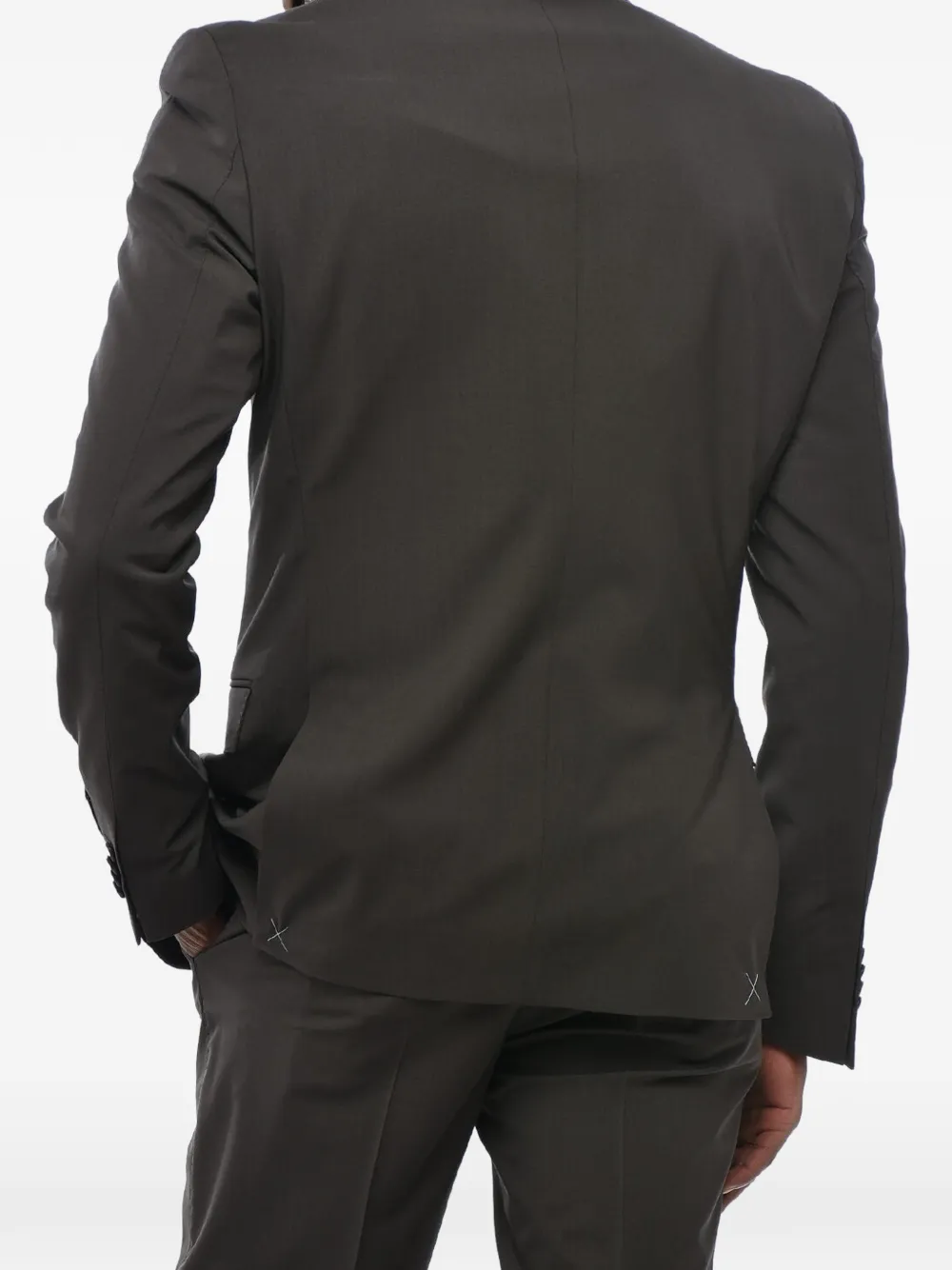 Corneliani single-breasted slim-fit suit Bruin