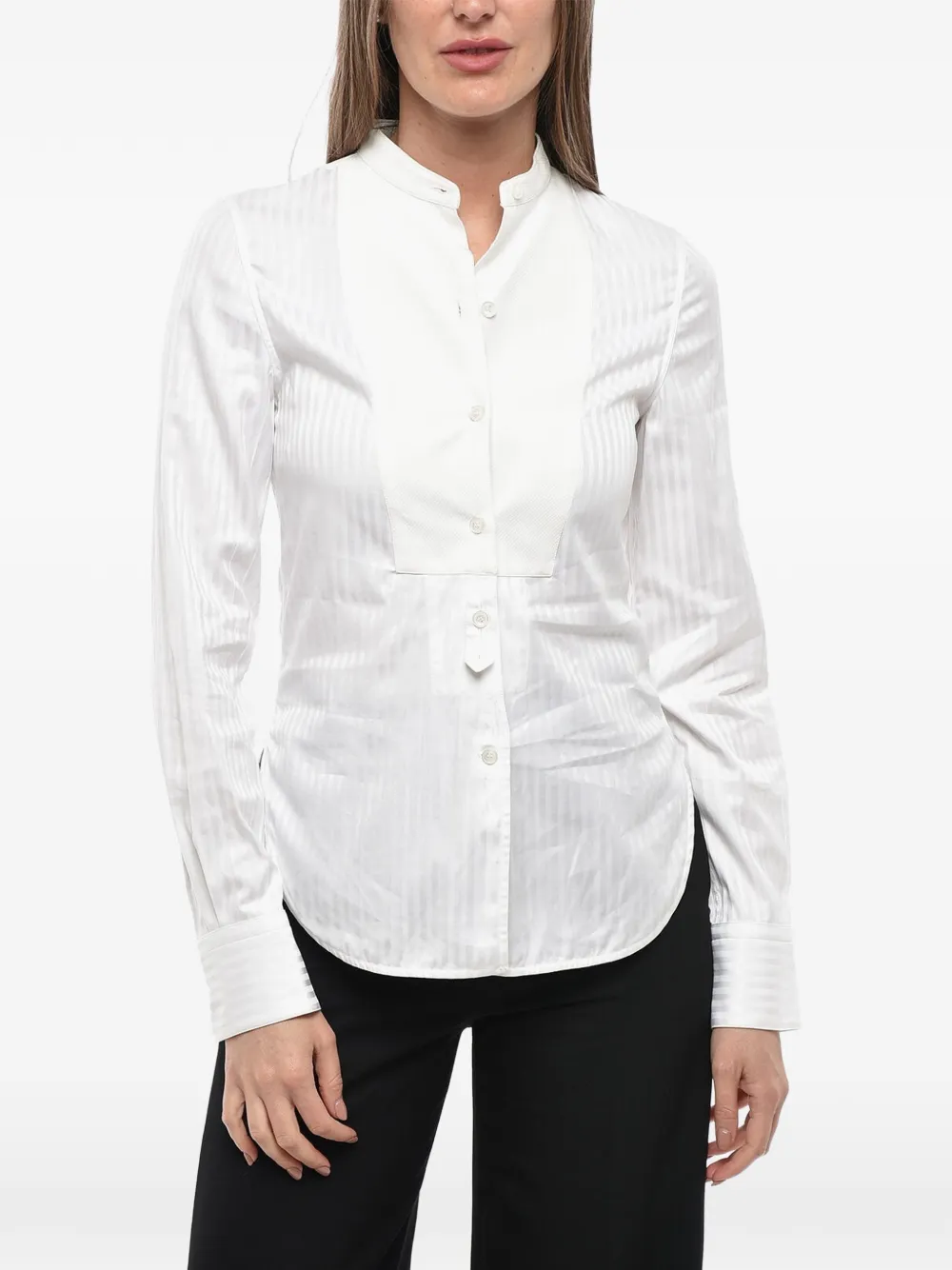 Stella McCartney jacquard striped shirt - Weiß