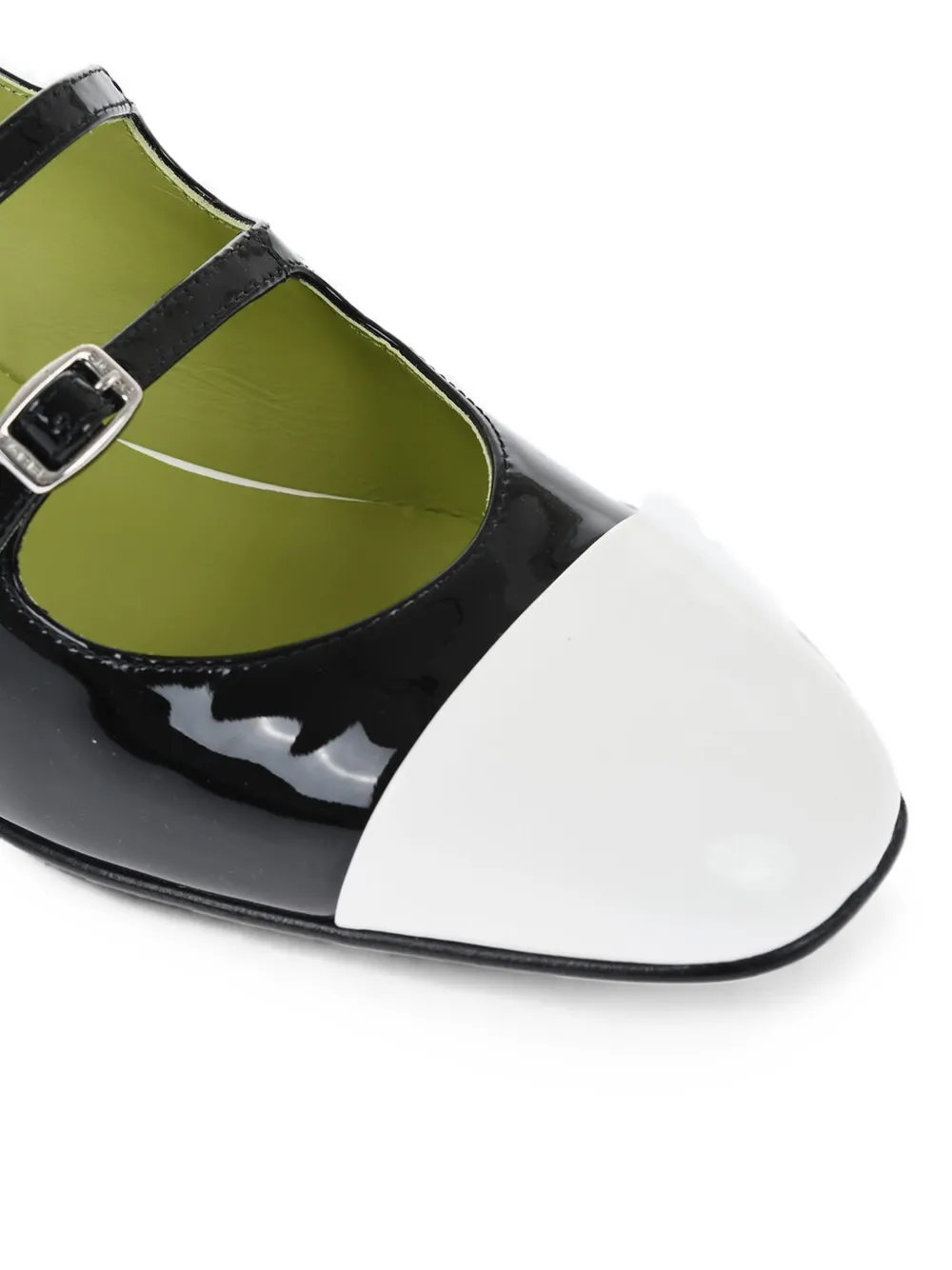 Carel Paris patent leather double-buckle pumps Zwart