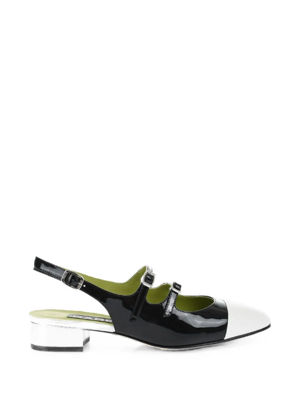 Carel Paris patent leather double-buckle pumps Zwart
