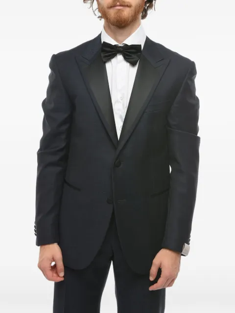 Corneliani satin peak-lapel suit