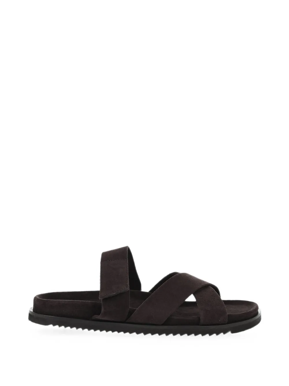 Corneliani criss-cross suede sandals - Braun