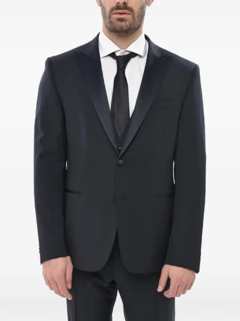 Corneliani satin-lapel three-piece suit