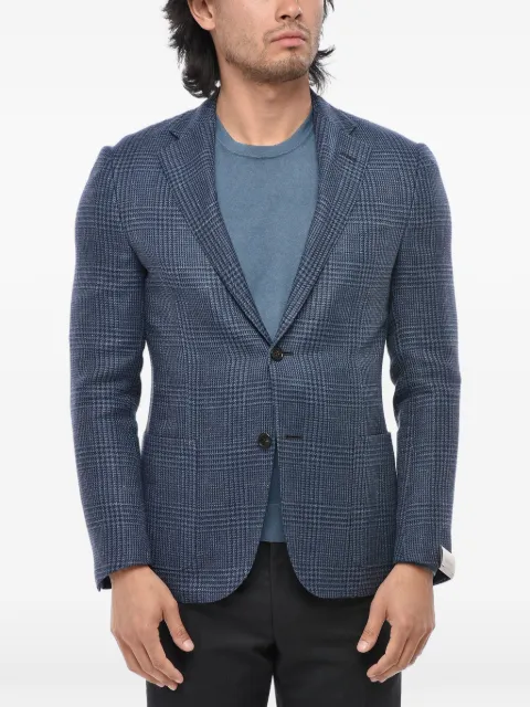 Corneliani check-pattern single-breasted blazer