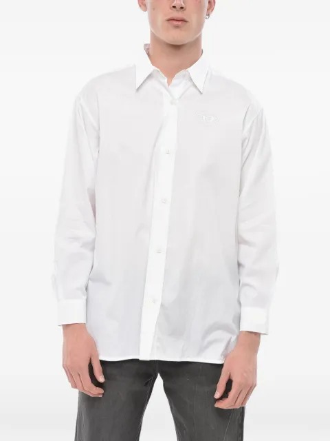 Diesel C-BRUCE-B embroidered-logo poplin shirt