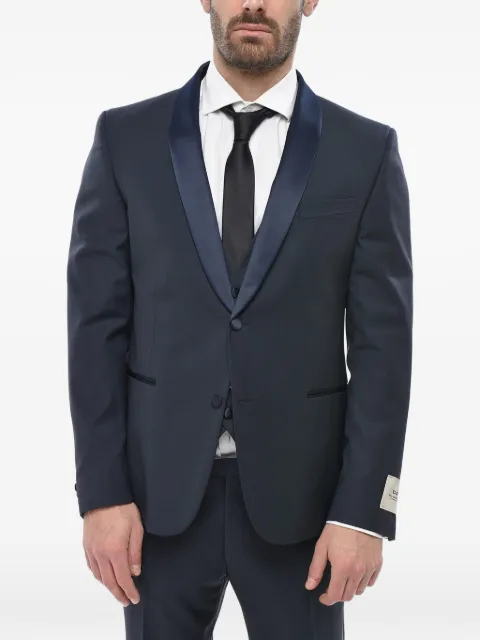 Corneliani satin-lapel three-piece suit
