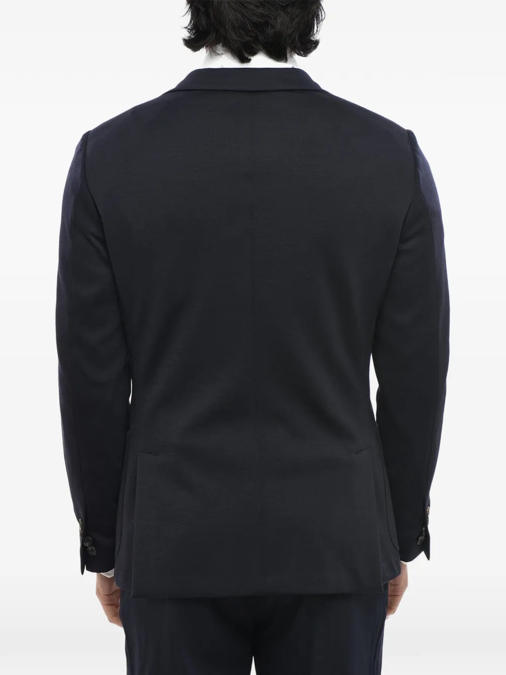 Corneliani single-breasted jersey blazer Blauw