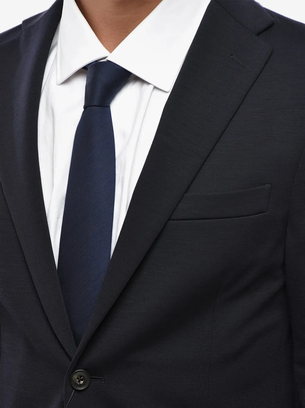 Corneliani single-breasted jersey blazer Blauw