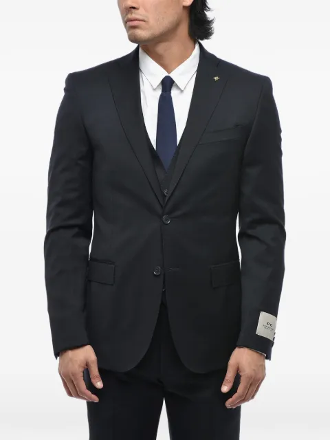 Corneliani notch-lapel three-piece suit