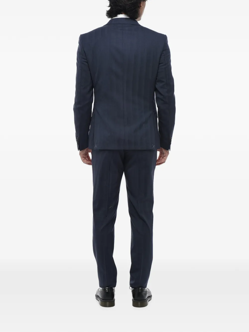 Corneliani single-breasted wool suit Blauw