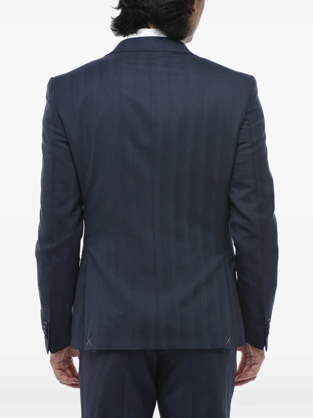 Corneliani single-breasted wool suit Blauw