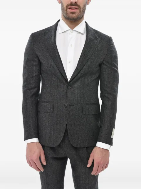 Corneliani traje de lana virgen con motivo de espiga