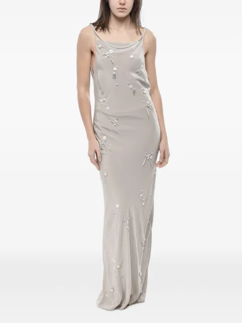 Bernadette vestido largo bordado con lentejuelas