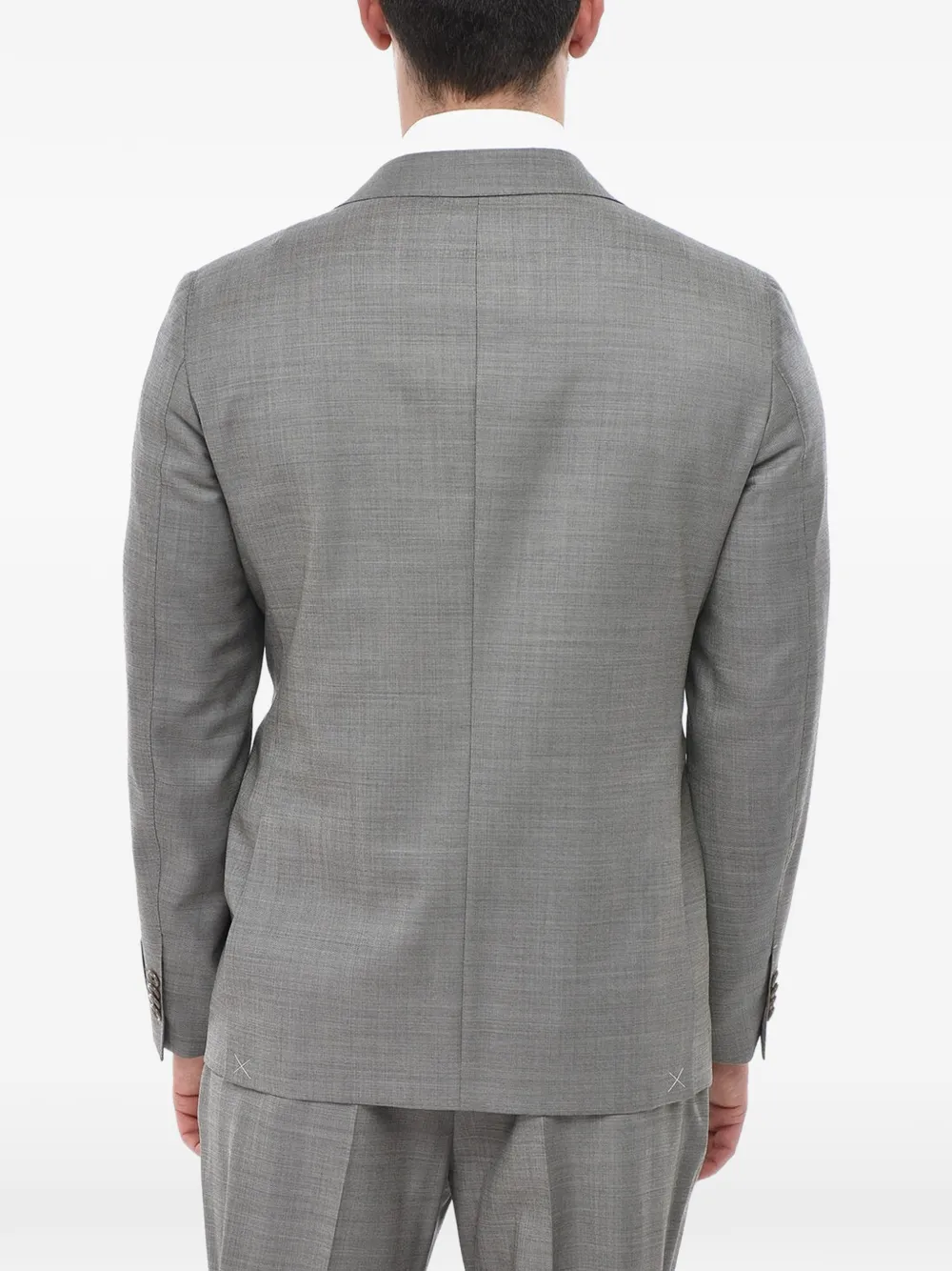 Corneliani single-breasted flap-pocket suit Grijs