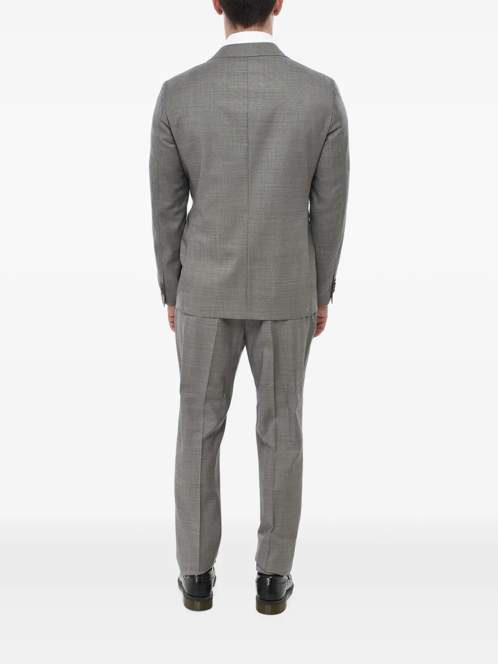 Corneliani single-breasted flap-pocket suit Grijs