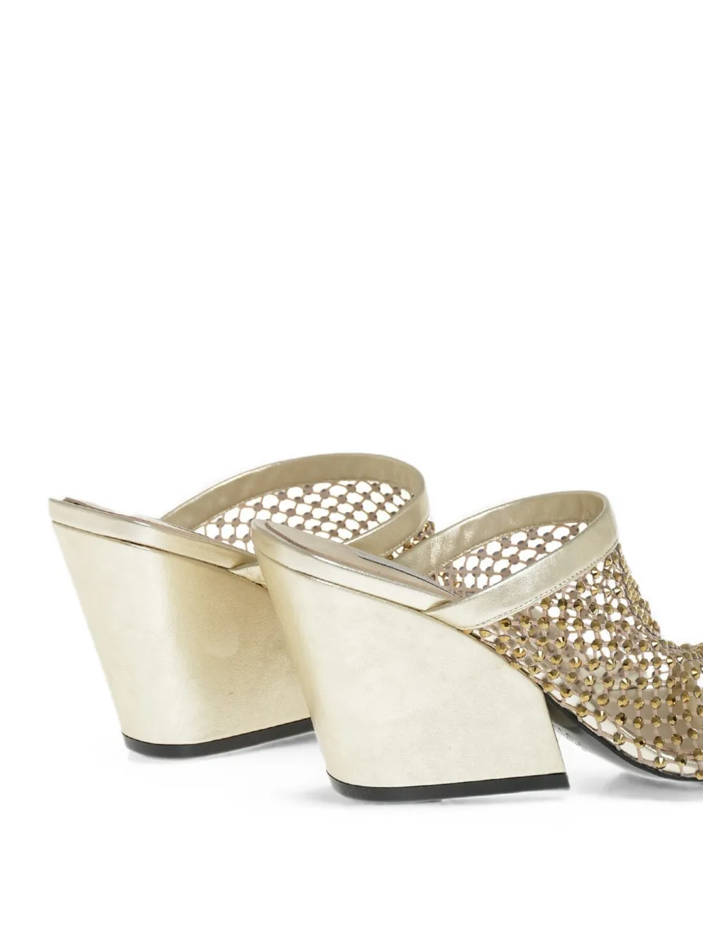 Stella McCartney rhinestone-embellished mesh sandals Goud
