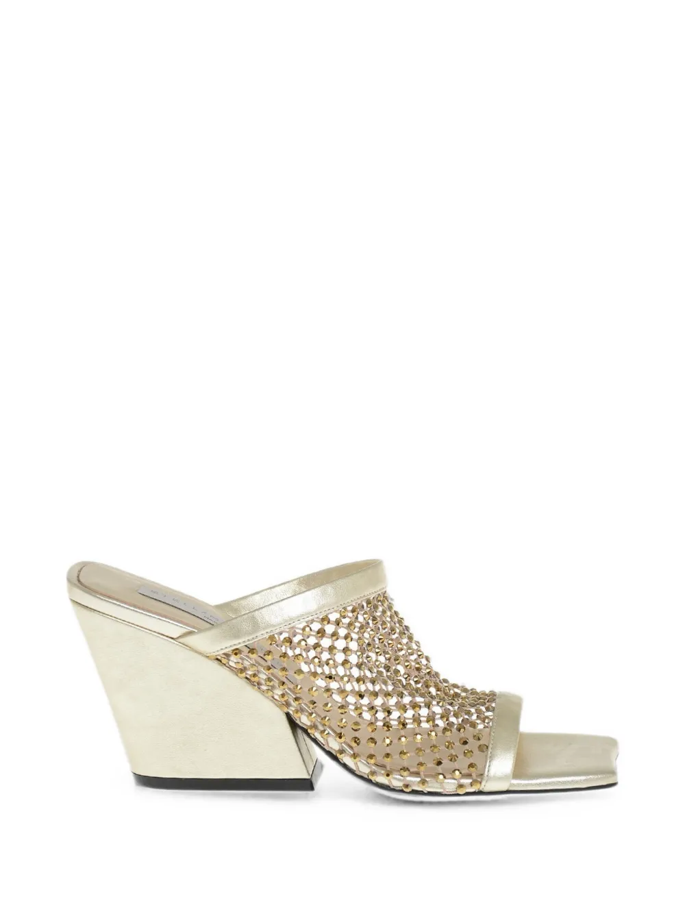 Stella McCartney rhinestone-embellished mesh sandals Goud