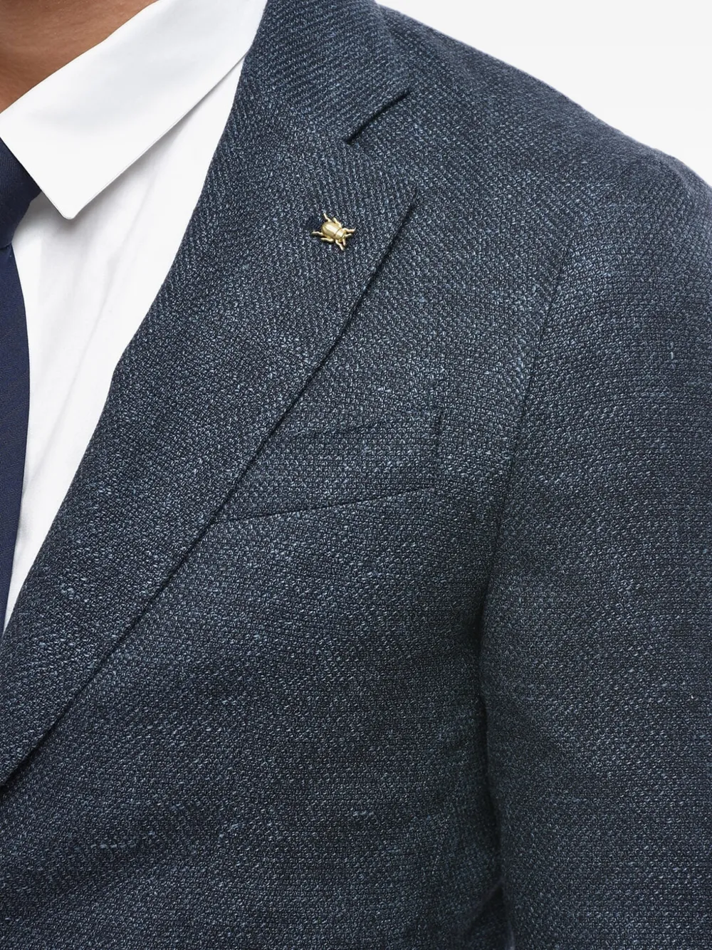 Corneliani single-breasted patch-pocket blazer Blauw