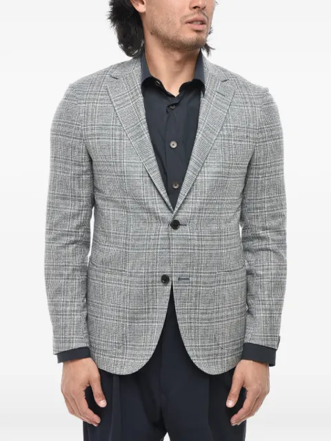 Corneliani checked single-breasted blazer