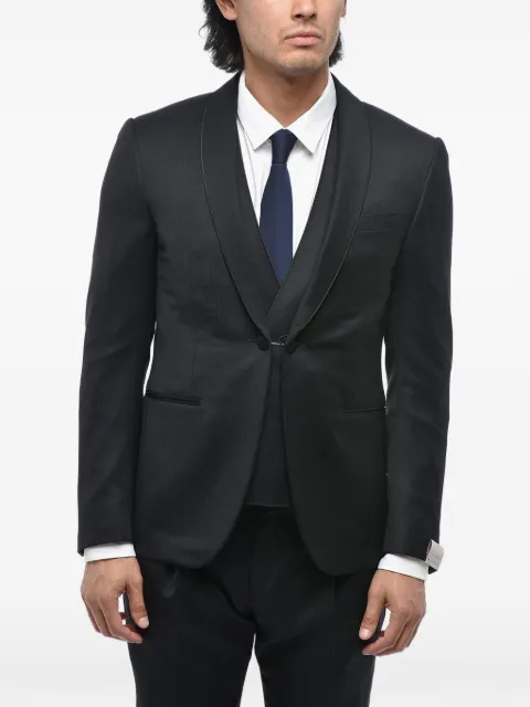 Corneliani shawl-lapel jacquard suit