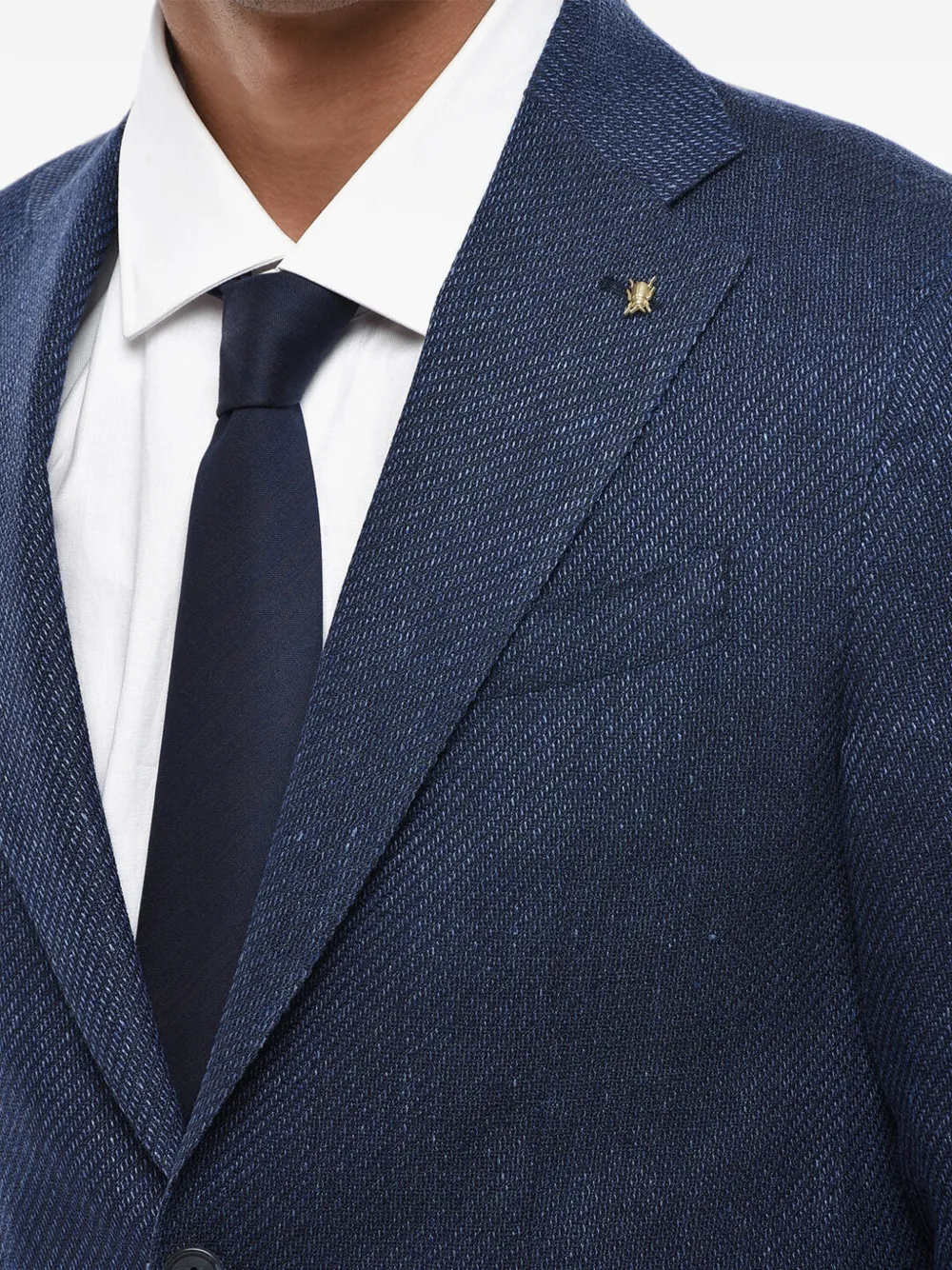 Corneliani single-breasted flap-pocket blazer Blauw