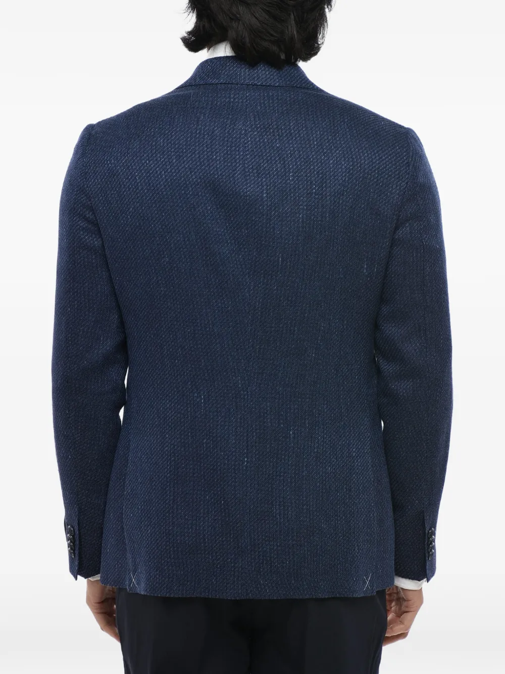 Corneliani single-breasted flap-pocket blazer Blauw