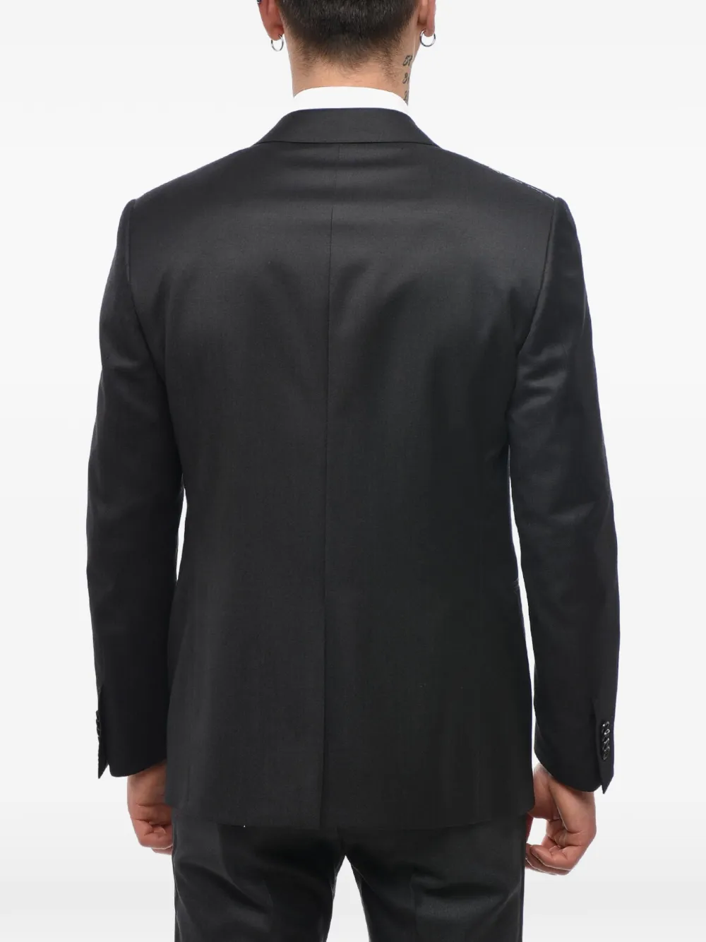 Corneliani Academy peak-lapel jacket Zwart