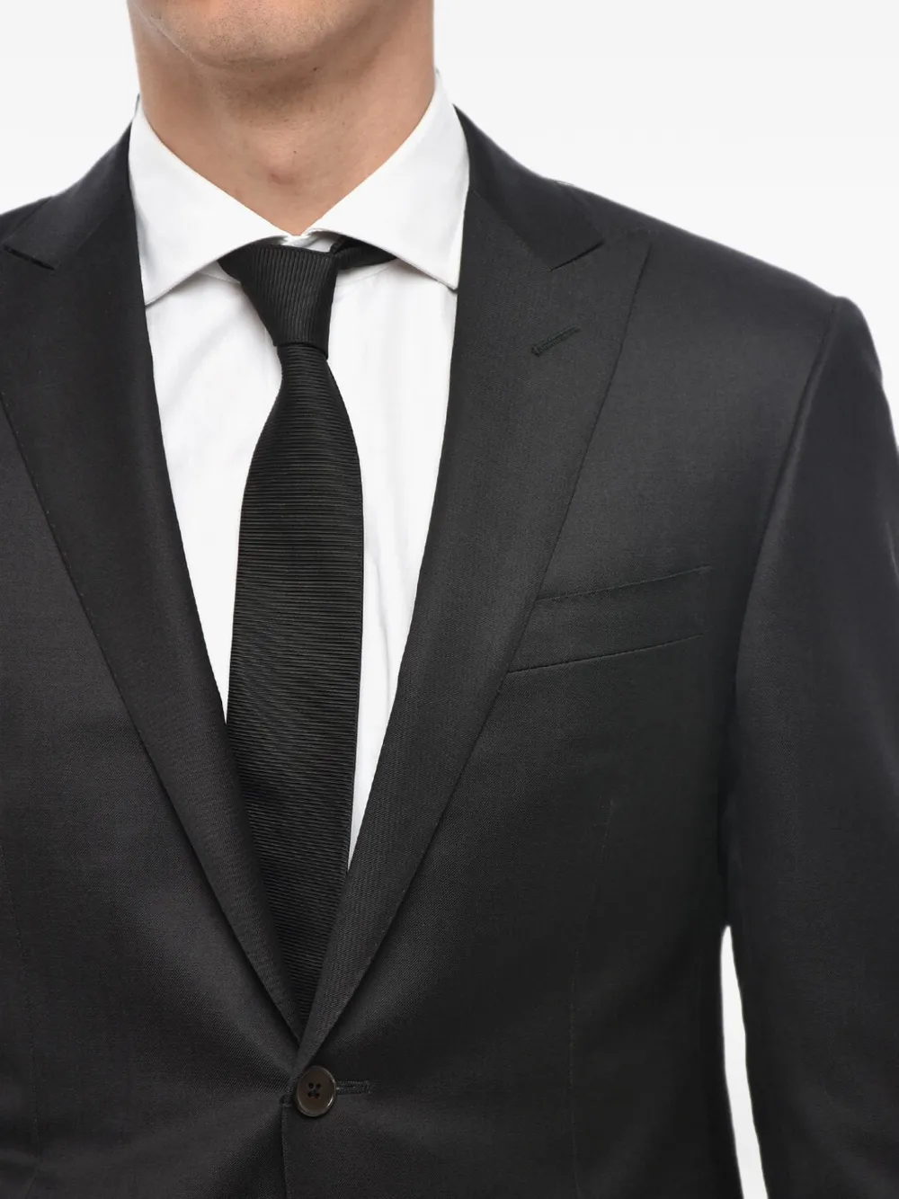 Corneliani Academy peak-lapel jacket Zwart