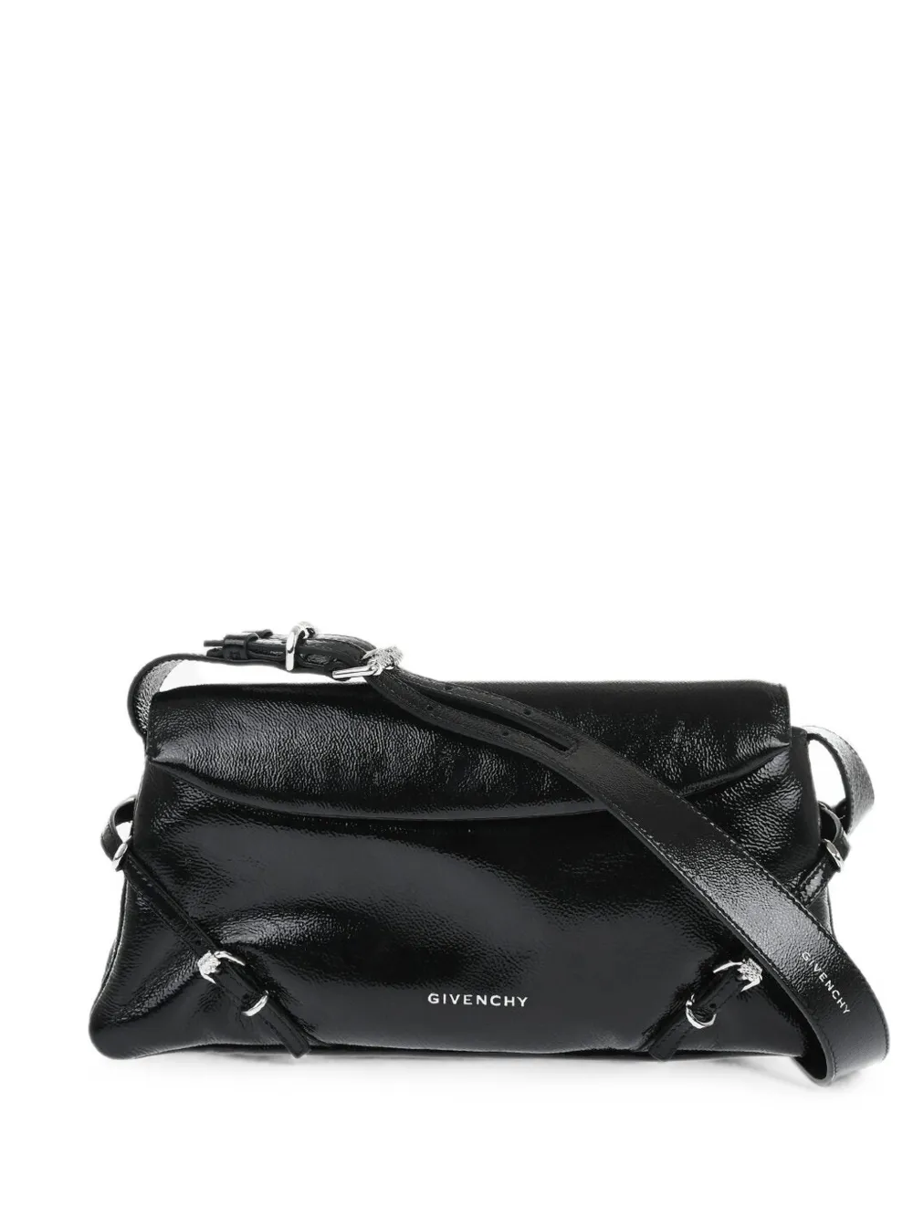 Givenchy buckle-detail leather shoulder bag - Schwarz