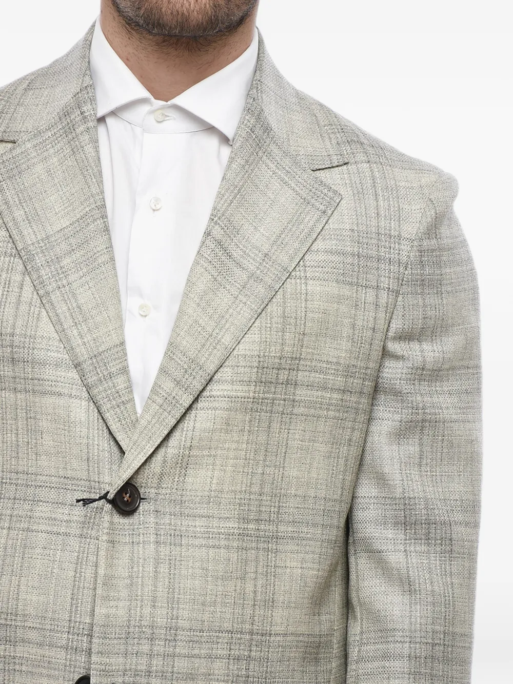 Corneliani Circle District check coat Grijs