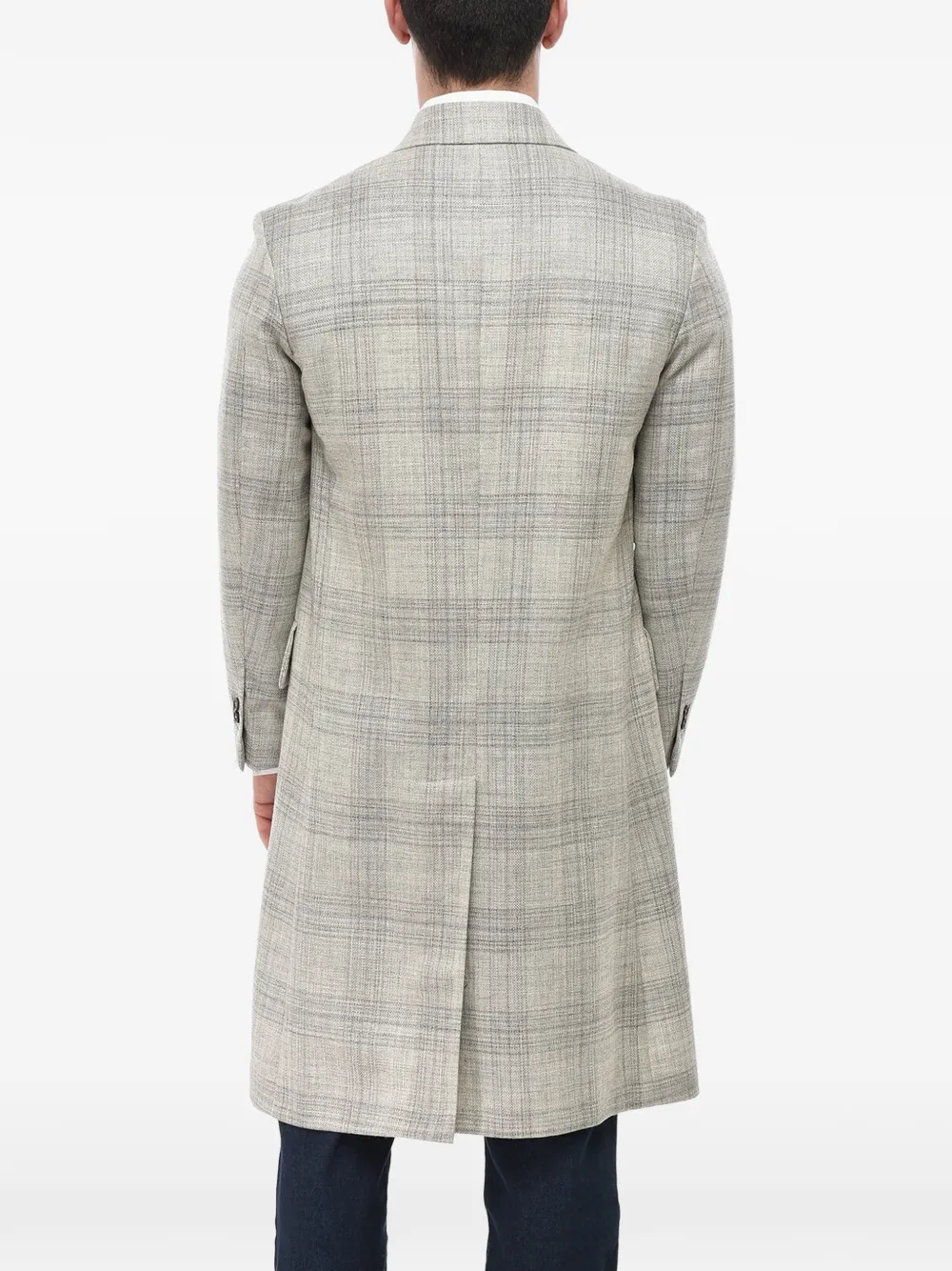 Corneliani Circle District check coat Grijs