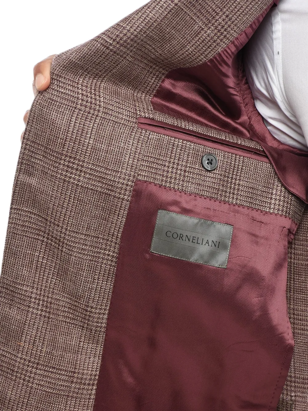 Corneliani District Check blazer Bruin