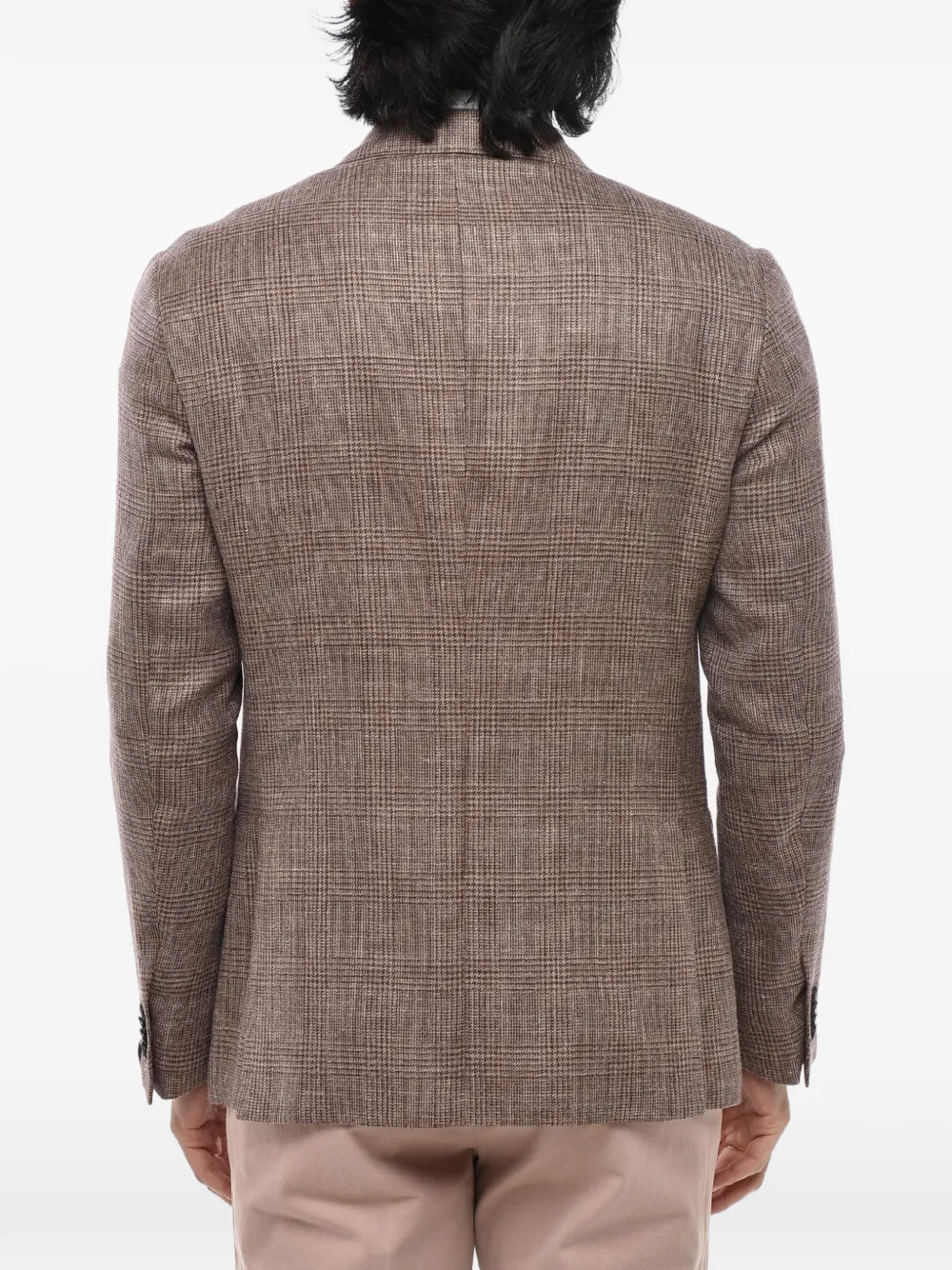 Corneliani District Check blazer Bruin