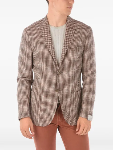 Corneliani pied-de-poule single-breasted blazer