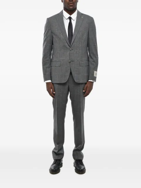 Corneliani District Check virgin wool suit