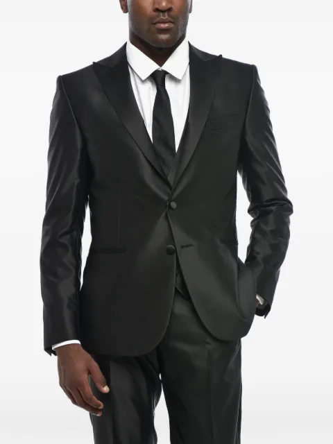 Corneliani satin-finish peak-lapel suit