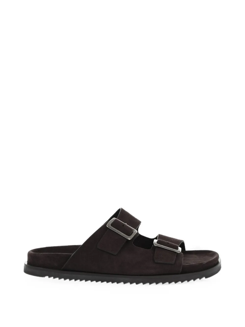 Corneliani buckle-fastening suede sandals - Braun