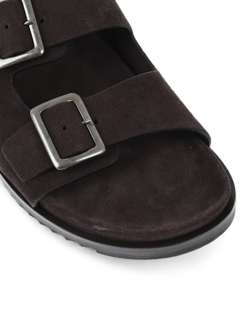 Corneliani buckle-fastening suede sandals Bruin