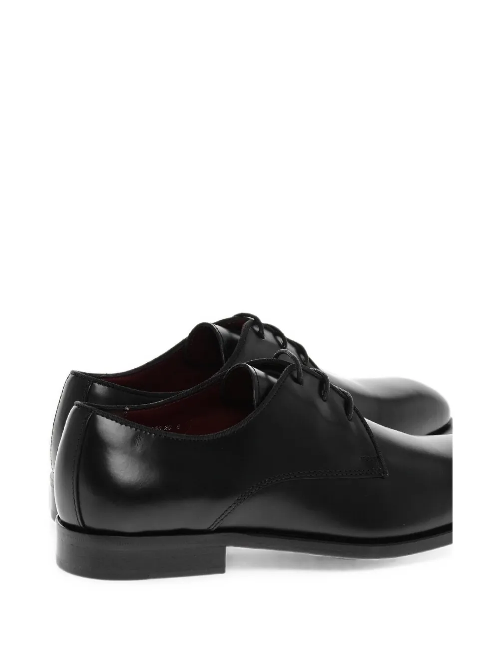 Corneliani brushed-leather derby shoes Zwart