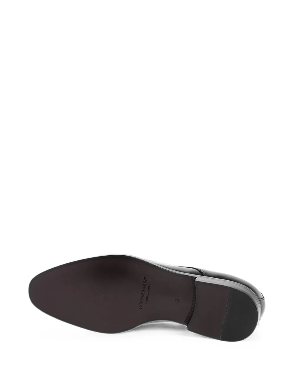 Corneliani brushed-leather derby shoes Zwart