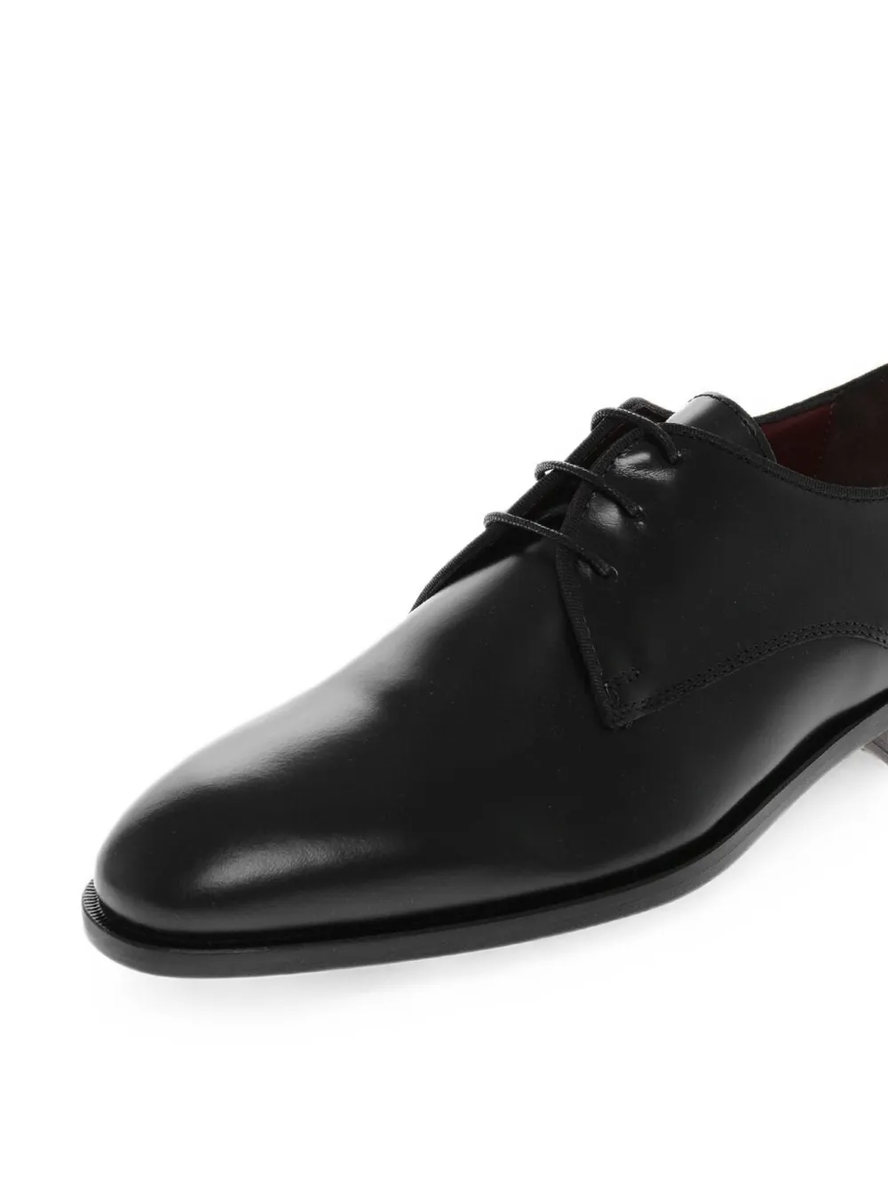Corneliani brushed-leather derby shoes Zwart