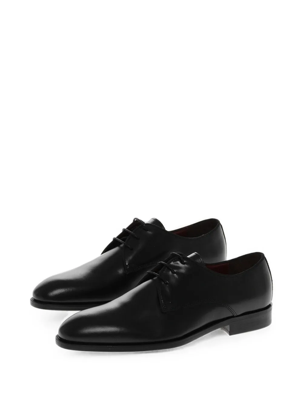 Corneliani brushed-leather derby shoes Zwart